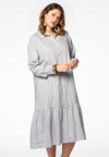Dress frill bottom LINEN - grey - #1