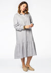 Dress frill bottom LINEN - grey - #2