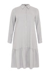 Dress frill bottom LINEN - grey - #4