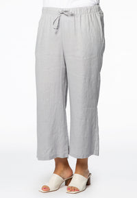 Trousers cropped LINEN - grey - #2