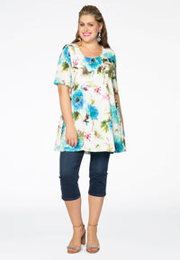 Tunic wide bottom CORNFLOWER - multi - #1