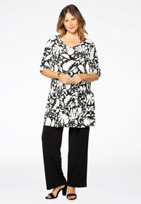 Tunic wide bottom PAISLEY FLOW - white - #1