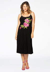 Dress spaghetti rose DOLCE - black - #1
