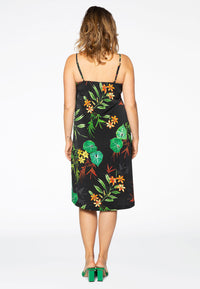 Dress spaghetti TROPICAL - white - #3