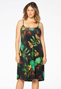 Dress spaghetti TROPICAL - white - #2