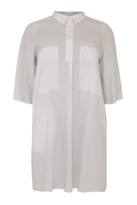 Dress POPLIN - white - #4