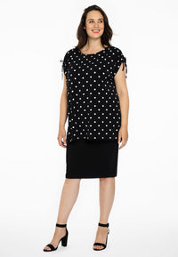 Tunic shoulder string DOTS - black - #1