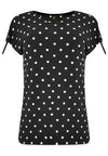 Tunic shoulder string DOTS - black - #4
