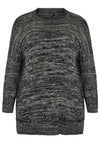 Pullover mouliné - black