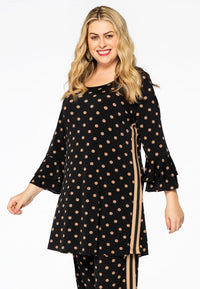 Tunic wide bottom DOTS - black - #1