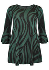 Tunic wide bottom ZEBRA - green - #4