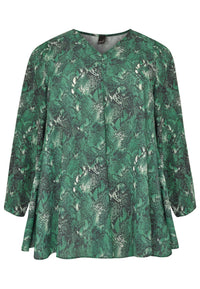 Blouse wide SNAKE - green - #4