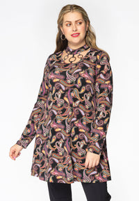 Tunic wide bottom PAISLEY - black - #2