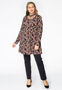 Tunic wide bottom PAISLEY - black - #1