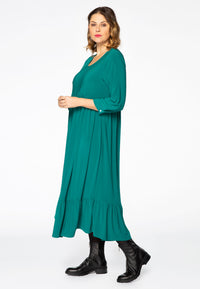 Dress frilled DOLCE - green - #1