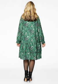 Dress ruffled SNAKE - green - #3