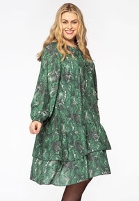Dress ruffled SNAKE - green - #2
