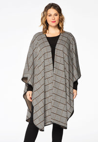 Poncho PRINCE DE GALLES - brown - #2