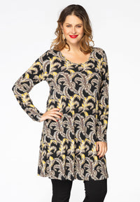 Tunic wide bottom PLUME - black - #2