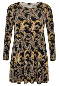 Tunic wide bottom PLUME - black - #4