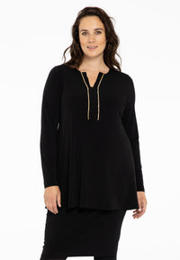 Tunic flare strass trim DOLCE - black - #1