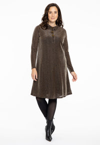 Dress poloneck LUREX - black - #1