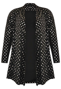 Cardigan short SPOTS - black - #4