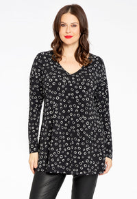 Tunic flare CIRCLES - black - #2
