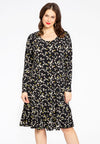 Dress frilled bottom DAISY - black