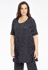 Tunic wide bottom SPRINKLE - black