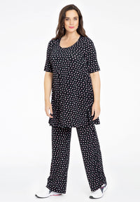 Tunic wide bottom SPRINKLE - black - #1