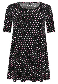 Tunic wide bottom SPRINKLE - black - #4
