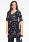 Tunic wide bottom SPRINKLE stripe - black - #1