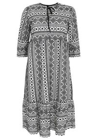 Dress ruffled sleeve BATISTE - white - #4
