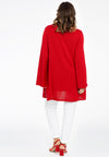 Cardigan long AJOUR - red - #3