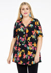 Tunic flare pleated BLOOMY - black