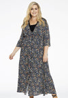 Dress buttoned FLOWER RAIN - black - #1