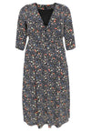 Dress buttoned FLOWER RAIN - black - #4