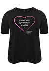 T-Shirt relax 'a women's heart' - black - #4