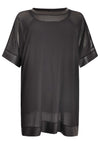 Tunic wide mousse / fake leather - black - #4