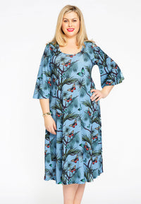 Dress wide sleeves PAPILLON - blue - #2