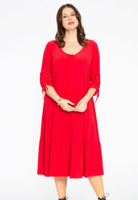 Dress frill long DOLCE - red - #1
