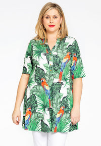 Tunic grandad collar PARROT - ecru - #2