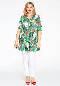Tunic grandad collar PARROT - ecru - #1