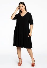 Dress v-neck DOLCE - black - #1