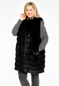 Waistcoat fake fur - black - #2