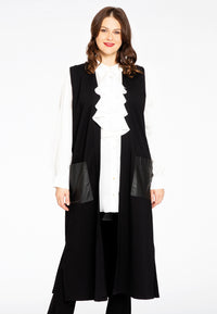 Long vest INTERLOCK - black - #2