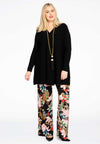 Pullover A-line pleat - black