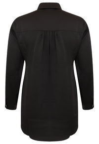 Blouse with ruffles - black - #4