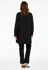 Blouse with studs INTERLOCK - black - #3